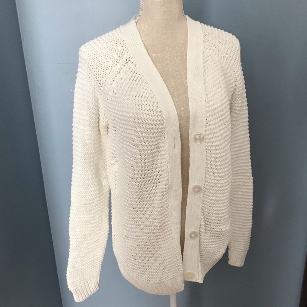 Talbots Long Sleeve Cardigan Sweater 100% Cotton